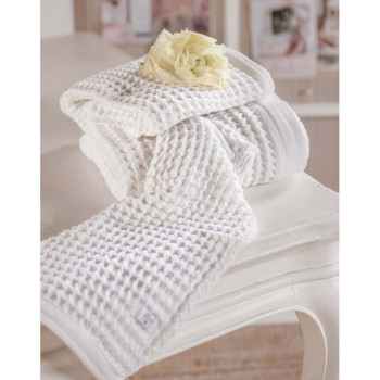 Telo bagno a nido d'ape - Bianco - Blanc Mariclò 2