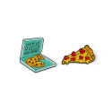 Set di 2 Spille in Metallo Smaltato - Pizza - Legami Milano