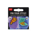 Set di 2 Spille in Metallo Smaltato - Pizza - Legami Milano