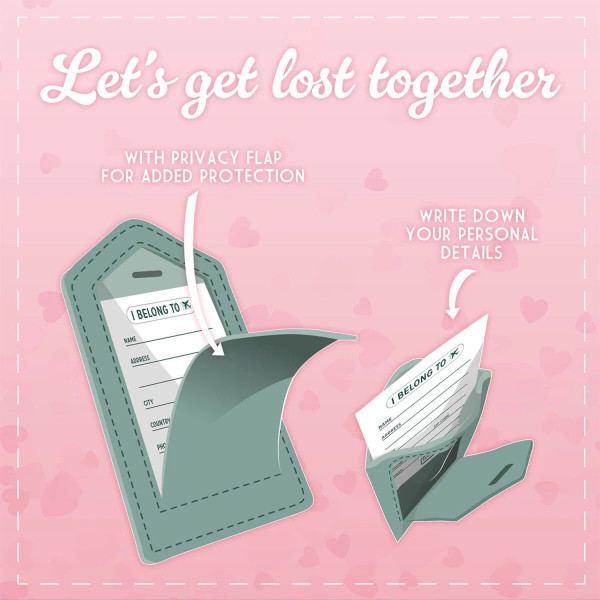 Set di 2 Etichette Bagaglio - Let's Get Lost Together - Legami