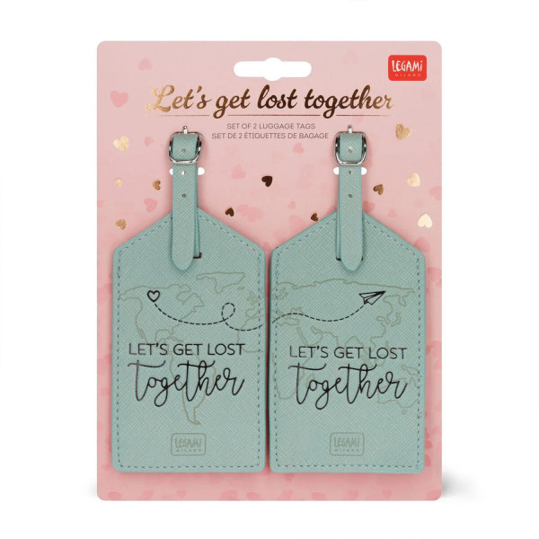 Set di 2 Etichette Bagaglio - Let's Get Lost Together - Legami