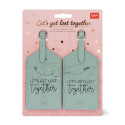 Set di 2 Etichette Bagaglio - Let's Get Lost Together - Legami