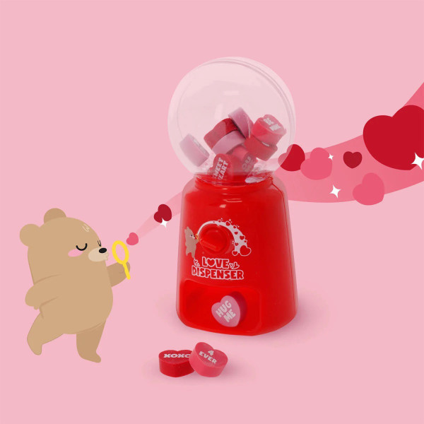 Mini Distributore Gomme per Cancellare - Love Dispenser -