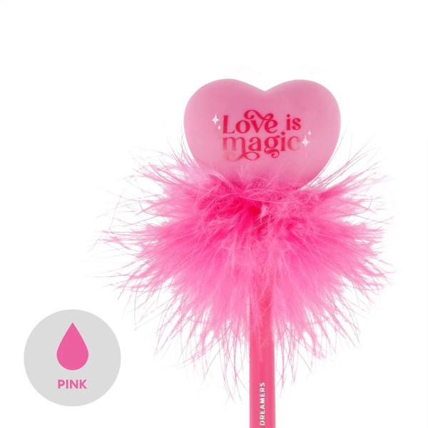 Penna a Sfera Luminosa a forma di Cuore - Love is Magic -
