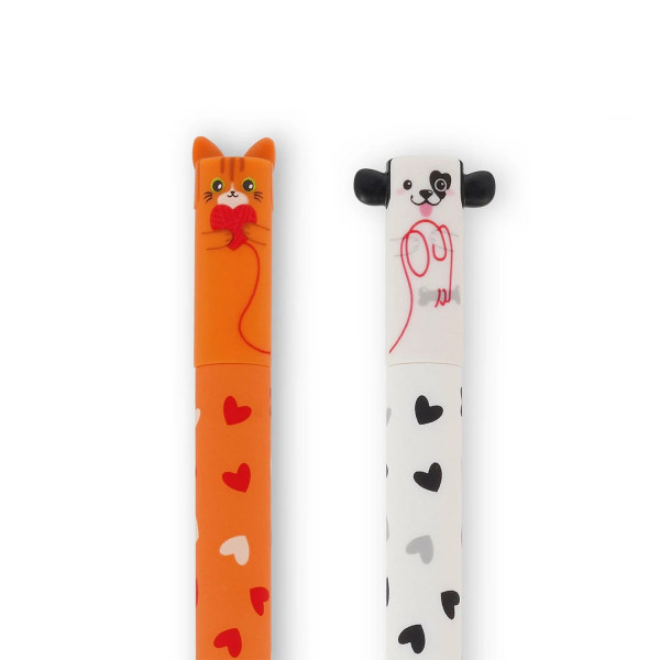 Set di 2 Penne Gel Cancellabili - Gatto e Cane - Legami Milano