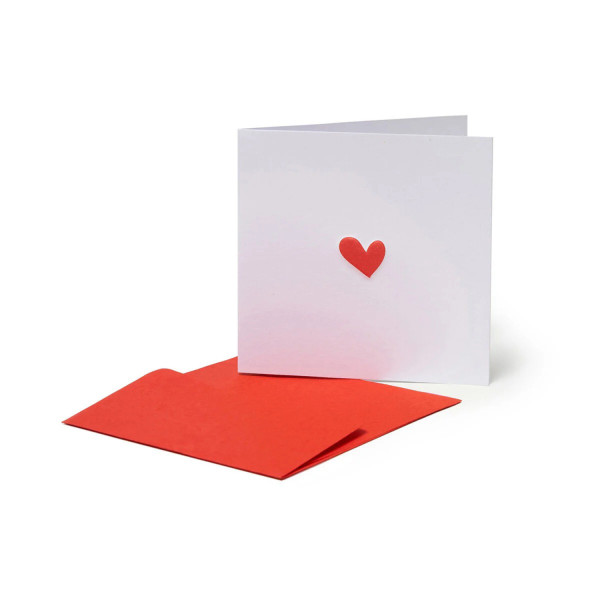 Biglietto di auguri - Cuore rosso - Legami Milano