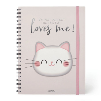Trio - Quaderno con Spirale 3 in 1 - Foglio A4 KITTY - Legami