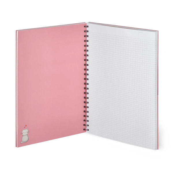 Trio - Quaderno con Spirale 3 in 1 - Foglio A4 KITTY - Legami