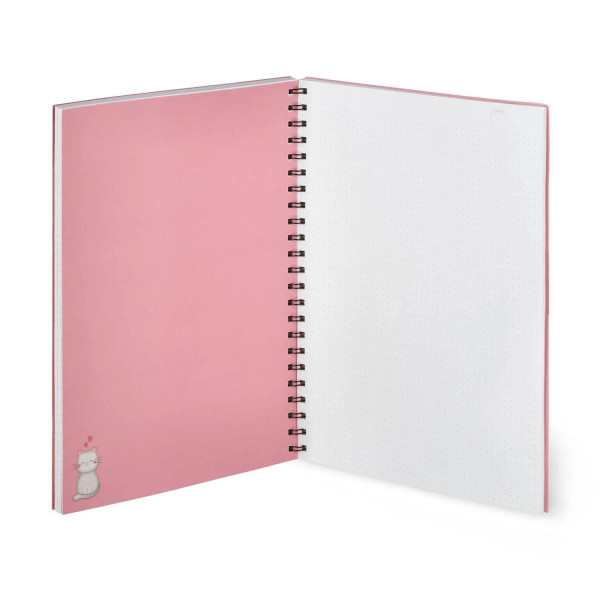 Trio - Quaderno con Spirale 3 in 1 - Foglio A4 KITTY - Legami