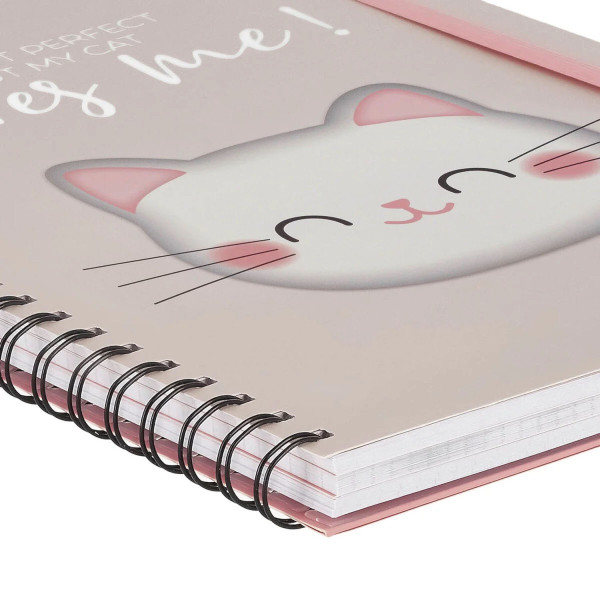 Trio - Quaderno con Spirale 3 in 1 - Foglio A4 KITTY - Legami