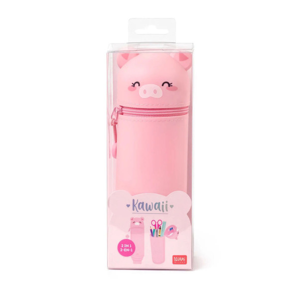 Astuccio 2 in 1 in Morbido Silicone - Kawaii PIG - Legami Milano