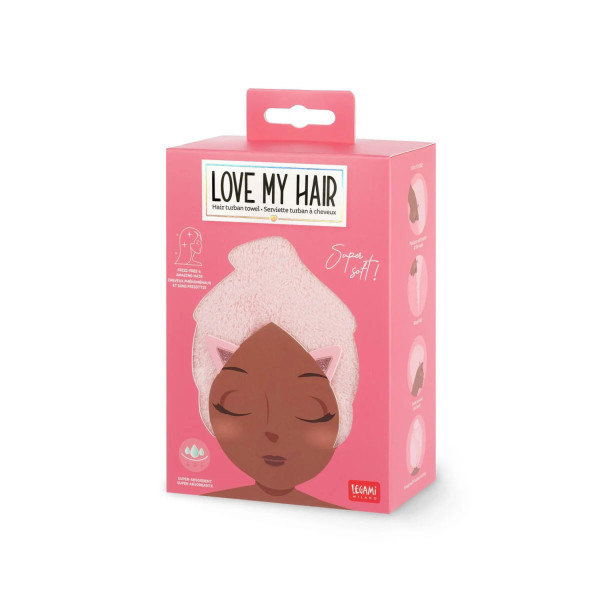 Asciugamano per Capelli a Turbante - Love My Hair KITTY -