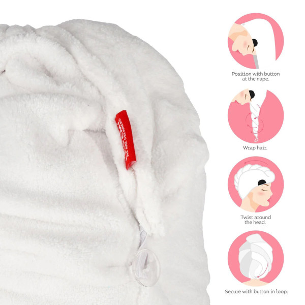Asciugamano per Capelli a Turbante - Love My Hair PANDA -