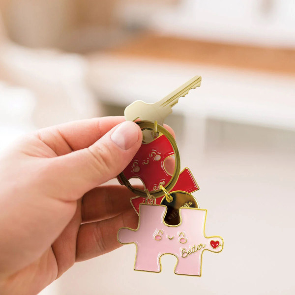 Portachiavi in Metallo Smaltato - What a Key Ring! PUZZLE -