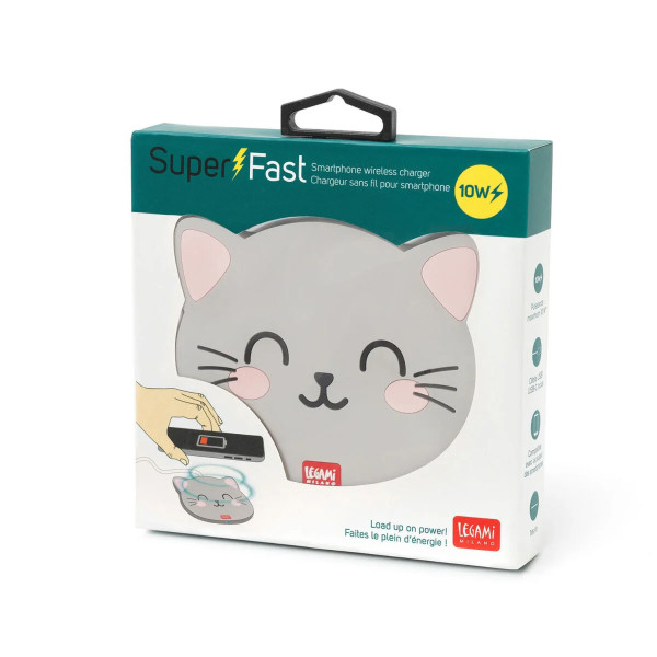 Caricabatterie Wireless con Supporto - Super Fast KITTY -