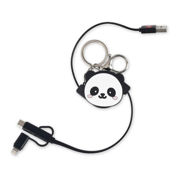 Cavo di Ricarica 3 in 1 Retrattile - Charge 'N Roll PANDA -