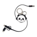 Cavo di Ricarica 3 in 1 Retrattile - Charge 'N Roll PANDA -