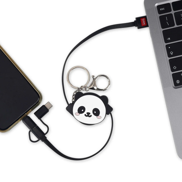 Cavo di Ricarica 3 in 1 Retrattile - Charge 'N Roll PANDA -