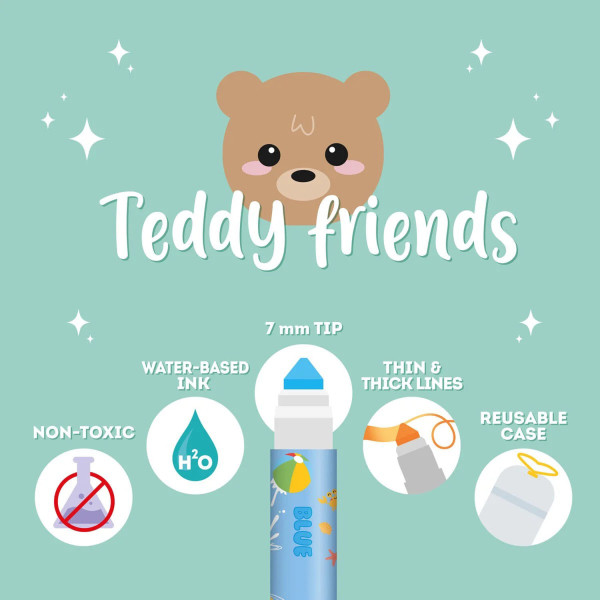 Set di 12 Pennarelli - Teddy Friends - Legami Milano