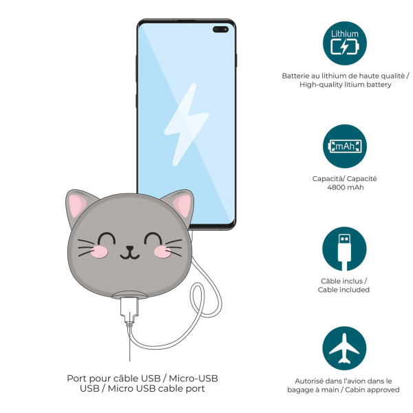 Caricabatteria Portatile - My Super Power KITTY - Legami Milano
