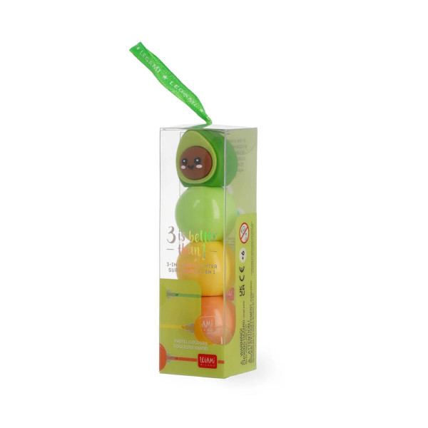 Evidenziatore 3 in 1 - 3 is Better Than 1 AVOCADO - Legami