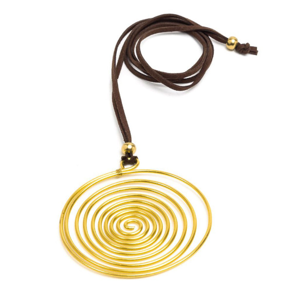Collana regolabile con pendente dorato a spirale - Vestopazzo