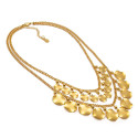 Collana a doppia catena con monete ondulate - Vestopazzo