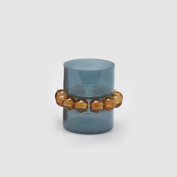 Vaso con perle - Azzurro - EDG