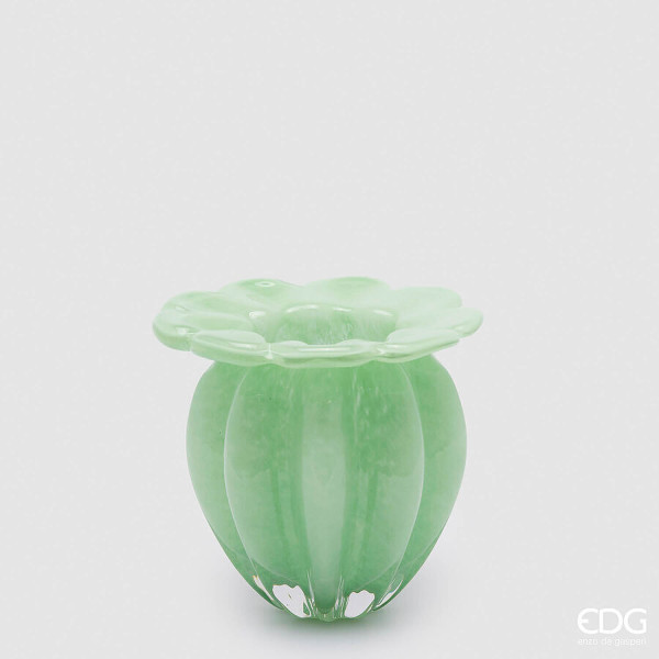 Vaso in vetro Blossom 17,5 cm - Verde chiaro - EDG