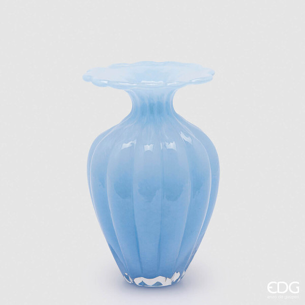 Vaso in vetro Blossom 24,5 cm - Azzurro - EDG