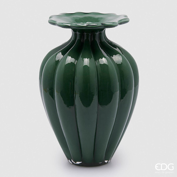Vaso in vetro Blossom 31,5 cm - Verde - EDG
