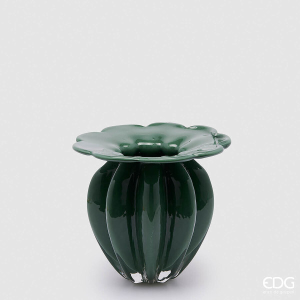 Vaso in vetro Blossom 17,5 cm - Verde - EDG