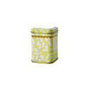 Barattolino latta verde con fiori 